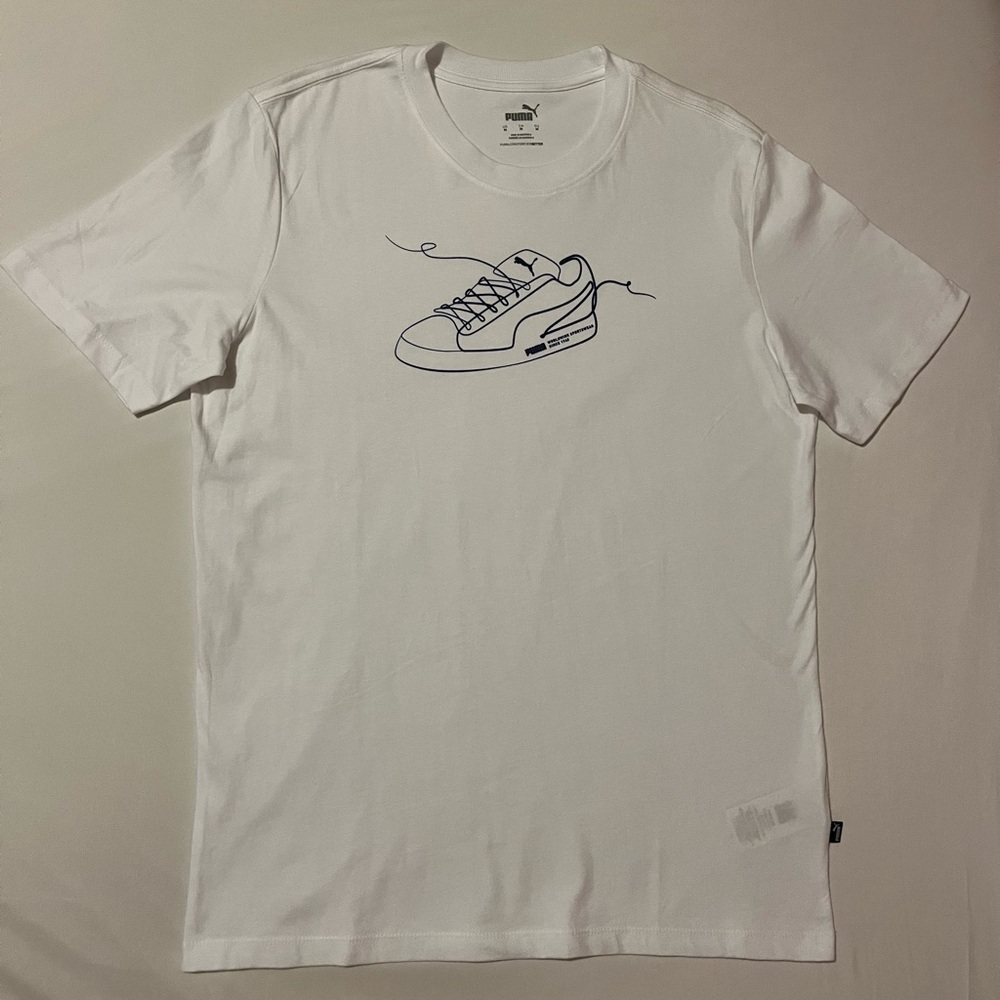 Puma white t shirt Size M new